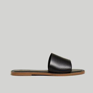 Madewell Boardwalk Post Slide Sandal (black, Size 8)